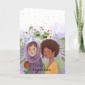 女性の日 紫水彩カード | 与えることで得る シーズンカード (裏面)