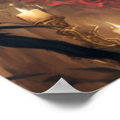 女性の暗いファンタジーアニメアートのポスター ポスター (角)