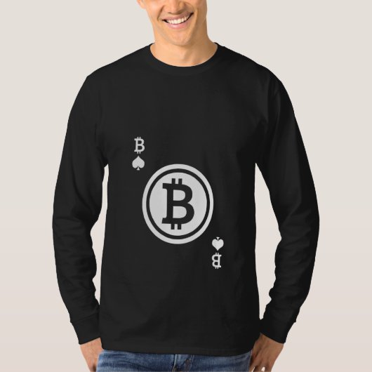 女性の暗号通貨Btc Bitcoinコイン遊のCa Tシャツ (正面)