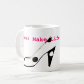 女性の最新のファッションの靴 コーヒーマグカップ (正面左)