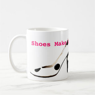 女性の最新のファッションの靴 コーヒーマグカップ