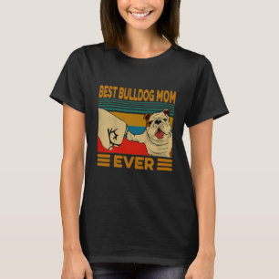 女性の最高のブルドッグ・ママ Tシャツ