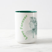 女性の木のマグ ツートーンマグカップ (中央)