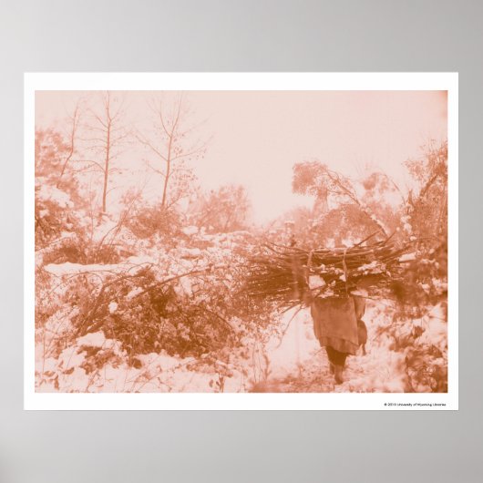 女性の木材採集器 ポスター (正面)