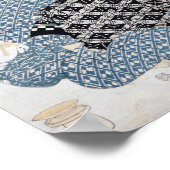 女性の木版画プリント ポスター (角)