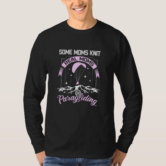 女性の本当のお母さんはパラグライダーをする Tシャツ (正面)