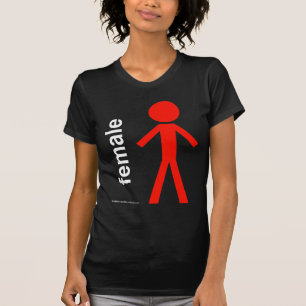 女性の棒の姿 Tシャツ