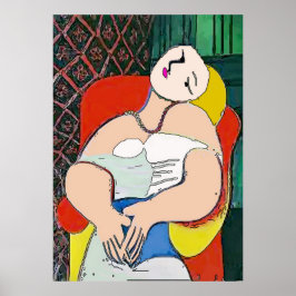 女性の椅子に追加文字 ポスター