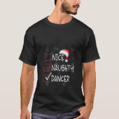 女性の楽しいいたずらダンサー ダンススタジオリスト クリス Tシャツ (正面)