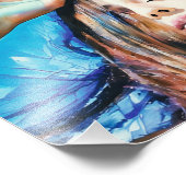 女性の様式化したポートレート鮮やか フォトプリント            (角)