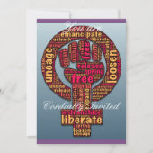 女性の権利が最初に上がった雷-どんな色でも 招待状 (正面)