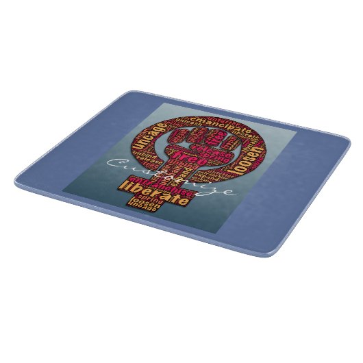 女性の権利が最初に上昇サンダー_コーブ カッティングボード (角)