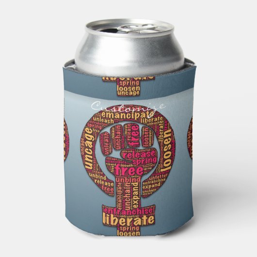 女性の権利が最初に上昇サンダー_コーブ 缶クーラー (缶正面)