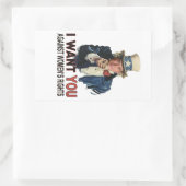 女性の権利に反して 長方形シール (バッグ)