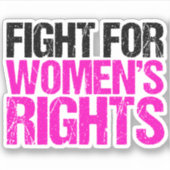 女性の権利のための戦いプロチョイスノート シール (正面)