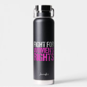 女性の権利のための戦はっきりしたいフェミニストカスタム ウォーターボトル (背面)