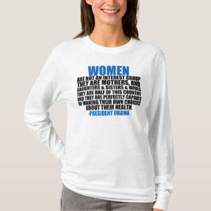 女性の権利のオバマの引用文 Tシャツ