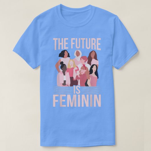 女性の権利の女性のエンパワーメントレインボーテ Tシャツ (デザイン正面)