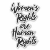 「女性の権利は人権である」 シール (正面)