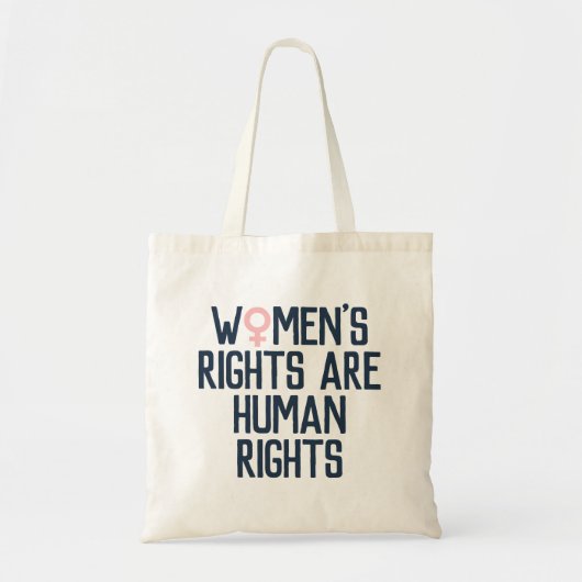 「女性の権利は人権である」フェミニスト トートバッグ (正面)