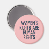 「女性の権利は人権である」フェミニスト マグネット (正面/裏面)