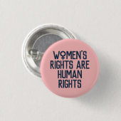 「女性の権利は人権である」フェミニスト 缶バッジ (正面&裏面)