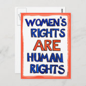 女性の権利は人権である ポストカード (正面/裏面)