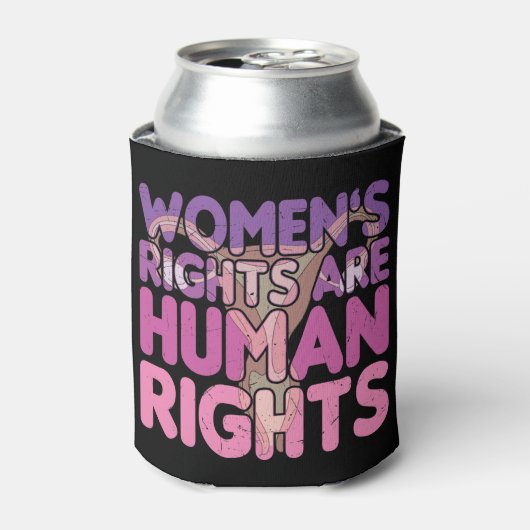 女性の権利は人権である | Pro-choice 缶クーラー (缶正面)