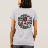 女性の権利は人権です Tシャツ (裏面)