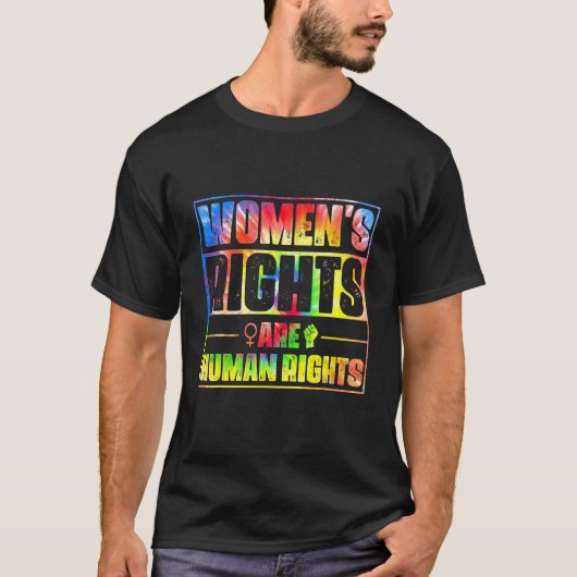 女性の権利は人権です Tシャツ (正面)