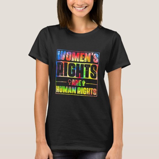 女性の権利は人権です Tシャツ (正面)