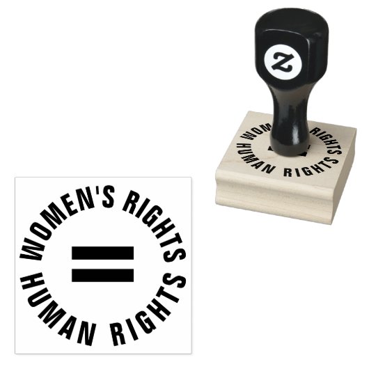 女性の権利は人権と同等のフェミニスト ラバースタンプ (押印)