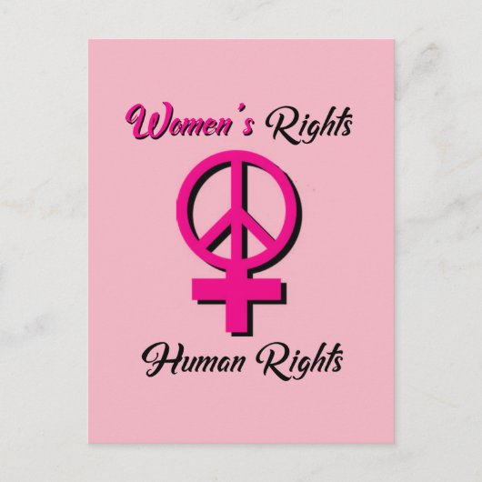 女性の権利は人権はがき ポストカード (正面)