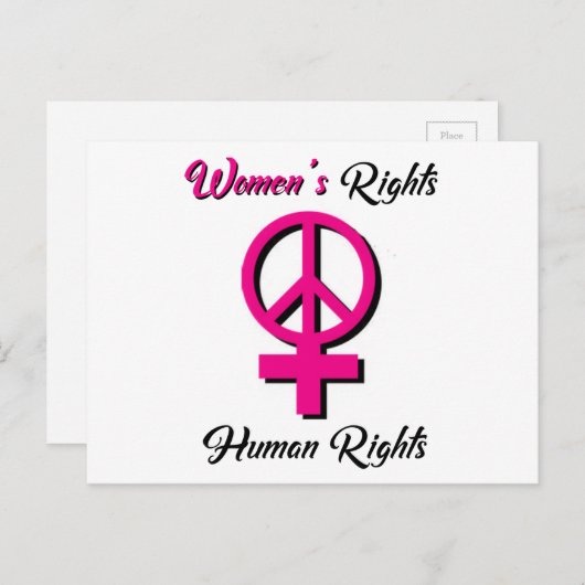 女性の権利は人権はがき ポストカード (正面/裏面)