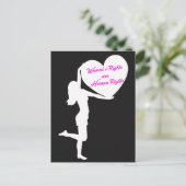 女性の権利は人権はがき ポストカード (スタンド正面)