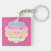 女性の権利は人権レインボーキーチェーン キーホルダー (裏面)
