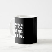 女性の権利は人権ローvウェイド コーヒーマグカップ (正面左)