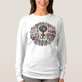 女性の権利は人権長袖 Tシャツ