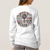 女性の権利は人権長袖 Tシャツ (裏面)