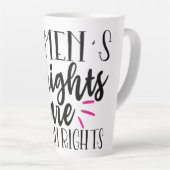 女性の権利は人権 カフェラテマグ (右アングル)