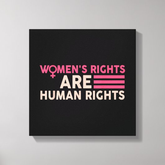 女性の権利は人権 キャンバスプリント (正面)