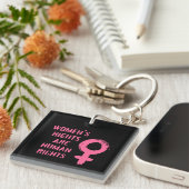 女性の権利は人権 キーホルダー (正面右)