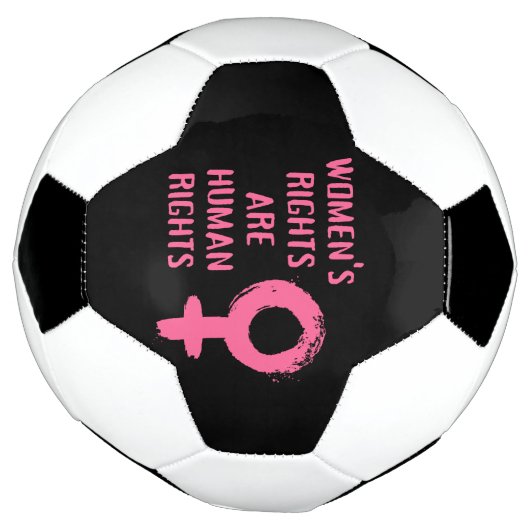 女性の権利は人権 サッカーボール (回転)