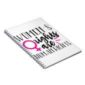 女性の権利は人権 ノートブック (右側)