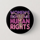 女性の権利は人権 缶バッジ (正面)