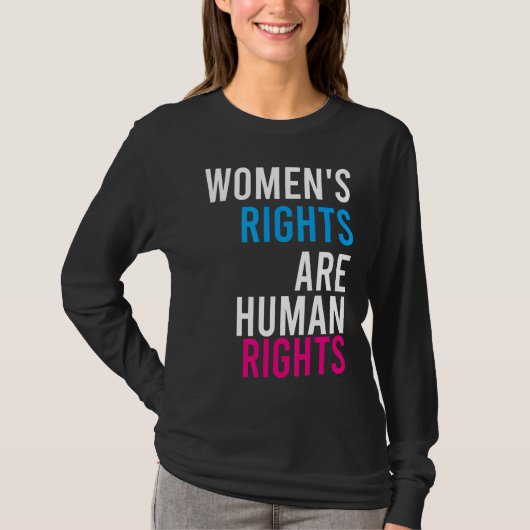 女性の権利は人権 Tシャツ (正面)