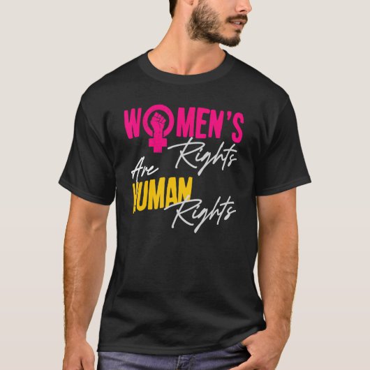 女性の権利は人権 Tシャツ (正面)