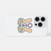 女性の権利を守ろう iPhone 15 Pro カー iPhoneケース (裏面横)