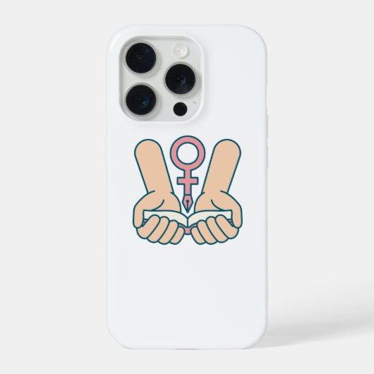 女性の権利を守ろう iPhone 15 Pro カー iPhoneケース (裏面)