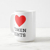 女性の権利を愛す コーヒーマグカップ (正面左)